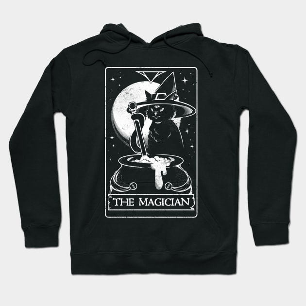 The Magician - Cute Witch Cat Gift Hoodie by eduely